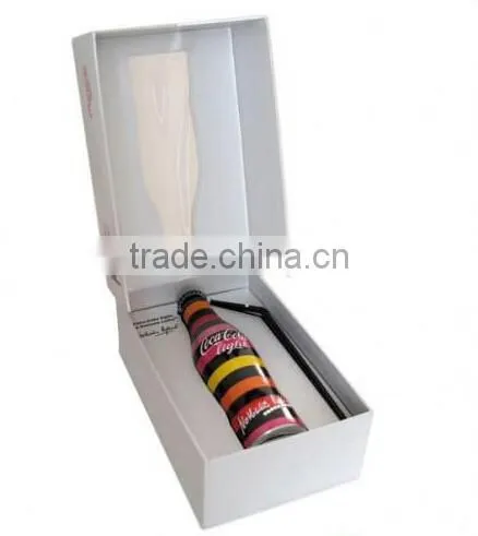 High quality cardboard drink bottles box with a PVC window