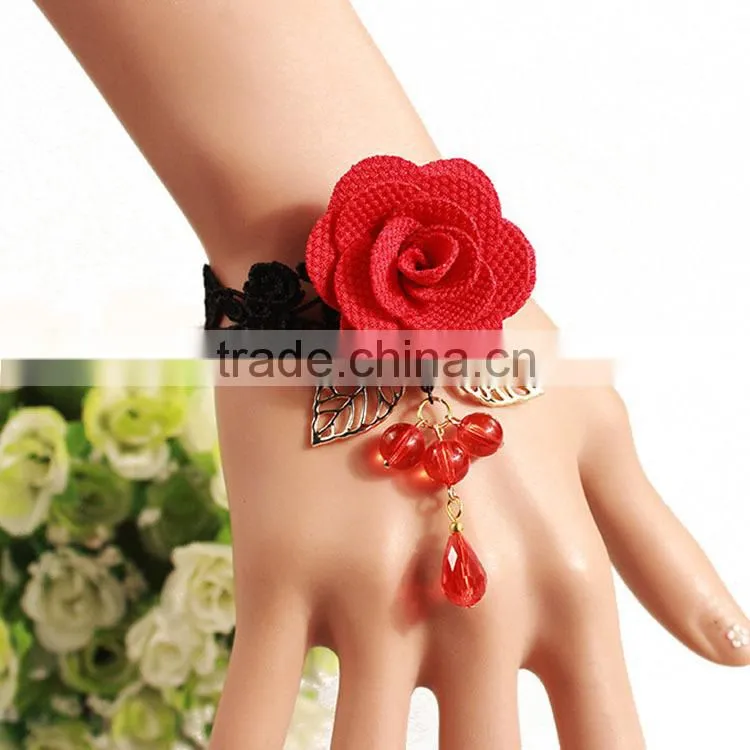flower handmade gold shoe lace foot chain