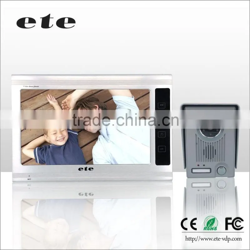 9 inch doorbell/ door phone intercom system night vision waterproof video doorbell