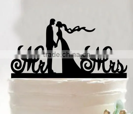 Romantic Wedding Bride and Groom Cake Topper Mr &Mrs Couple Figure Favors Gift