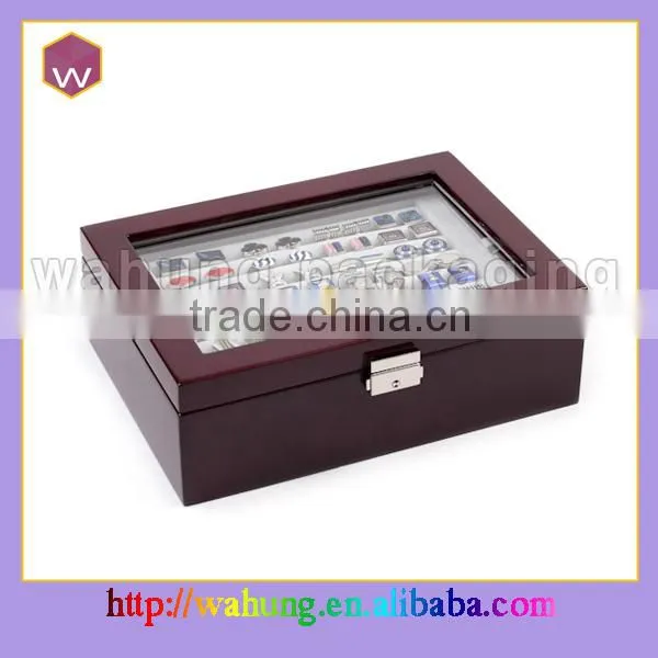 Luxury Wooden Cufflink Box Fashion Design Small Cufflink Storage Box