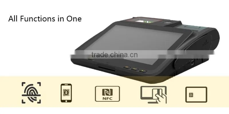 Cheap Touch Screen All In One POS Billing Machine Support 3G WIFI Barcode Scanner RFID Thermal Printer
