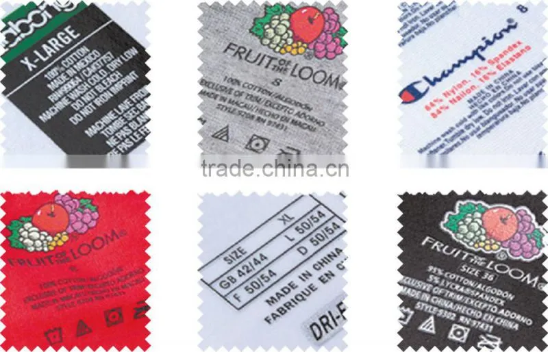 Washable iron on transfer paper, care label heat transfer papers