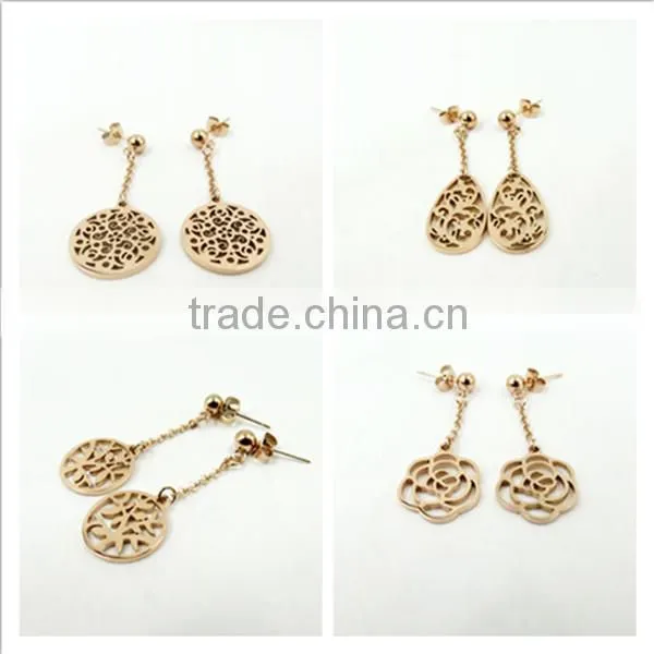 High-end gold ear rings for women,fashion jewelry