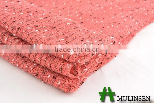 Mulinsen ring spun polyester solid dyed knit fabric for sweater