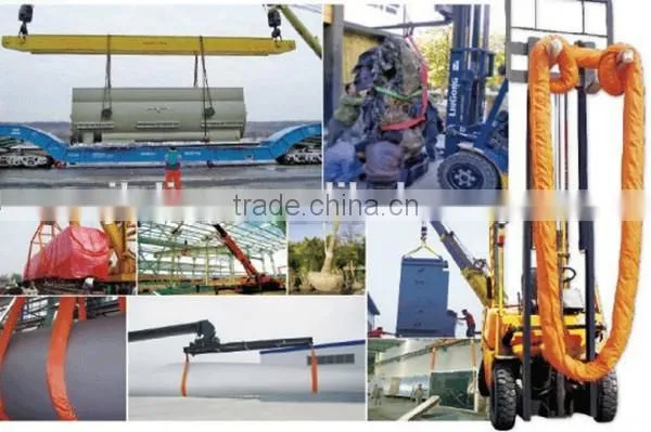 rc small and heavy duty polyester round slings soft pipe lifting slings