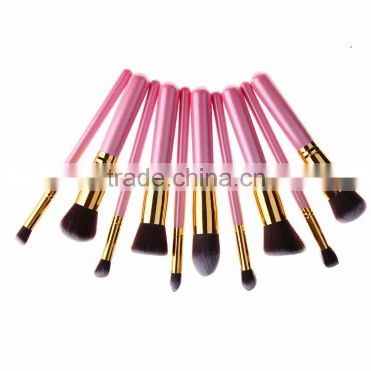 10Pcs Pro Makeup Blush Eyeshadow Blending Set Concealer Cosmetic Make Up Brushes Tool Eyeliner Lip Brushes