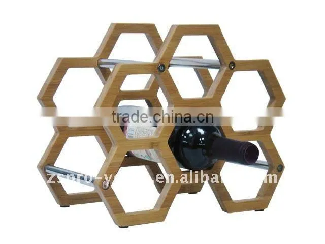 Stylish 3 tiers Coloful Wine Rack with Holes for Bottle Storage