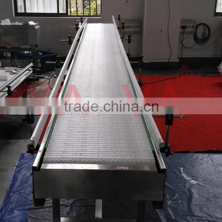 Table top plastic belt conveyor for food industry