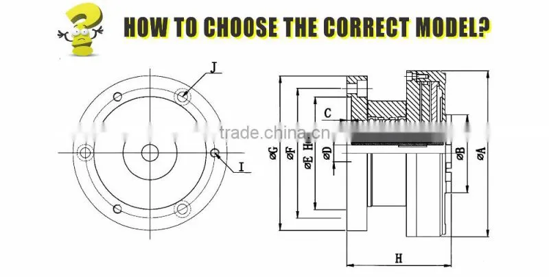 JA6-100 high precision Pneumatic power Air diaphragm lathe collet chuck