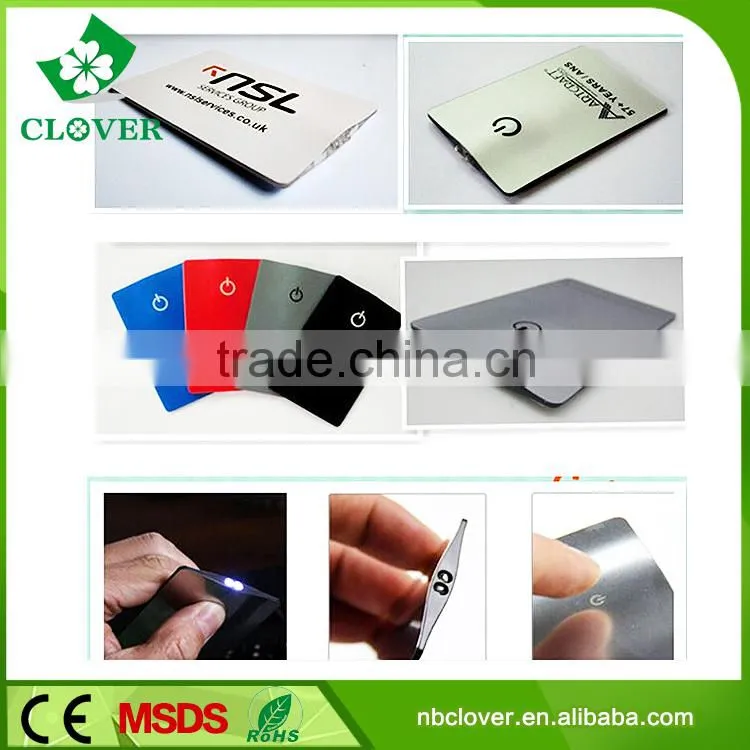 Multi-color promotion gift 2 LED plastic led business card light