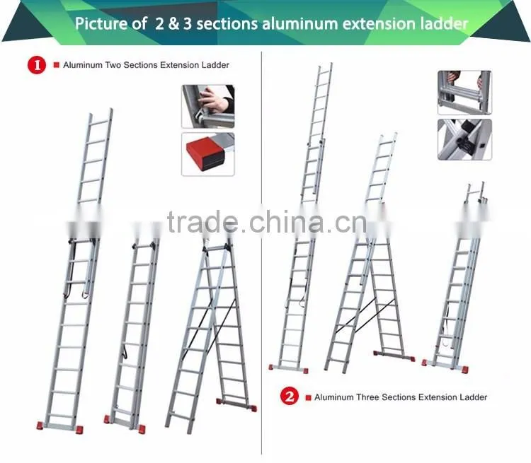 Good quality extendable ladder,home ladder, aluminium step ladder