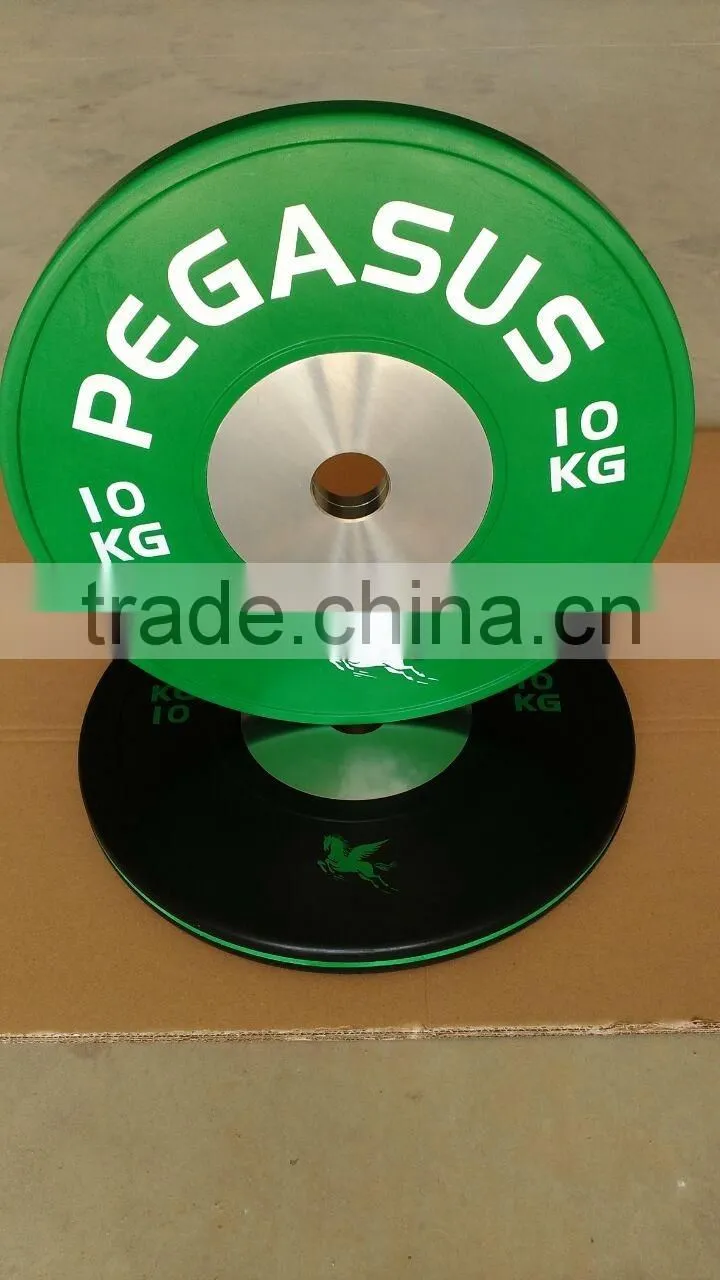 Crossfit 10kg green competition bumper plates
