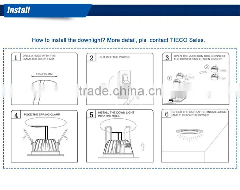 hot sale anit glare 18w torsion spring for led downlight