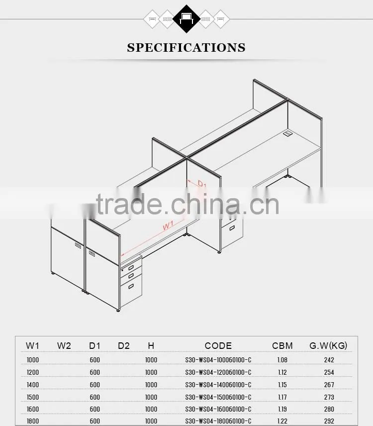 Affordable call center workstation from FoShan furniture