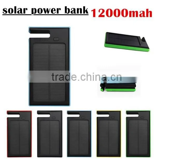 Waterproof IP68 Solar Cellphone charger 10000mah Portable Solar Power Bank with Dual USB