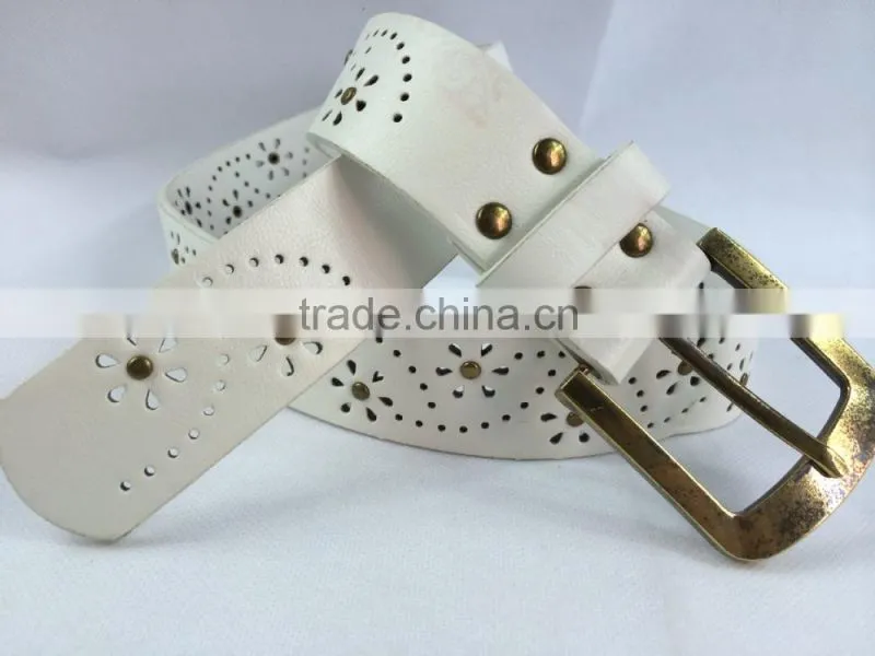 white fashion metal rivet belts fashion studded belts
