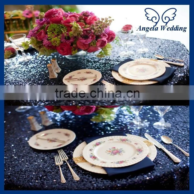 RU001C New hot beautiful wedding hessian real burlap and lace table runners