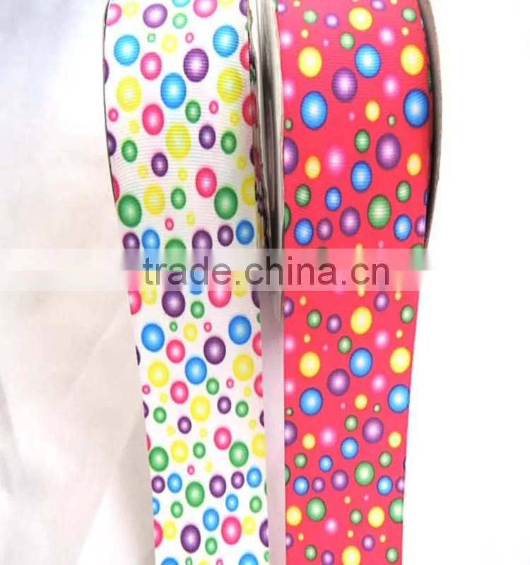 Cheap Custom printed ribbon/Wholesale polyester fabric grosgrain ribbons