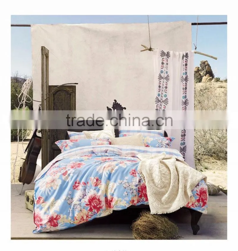 Printed floral sheet sets bed cover bedding sets home textile 100% cotton
