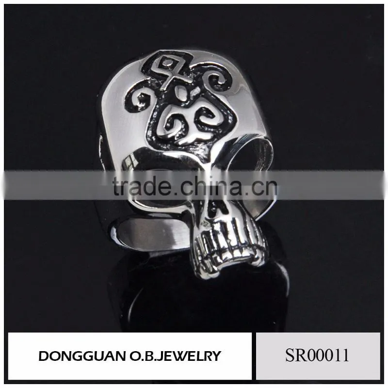 2016 Fashion new style skull ring wholesale steel jewelry ring