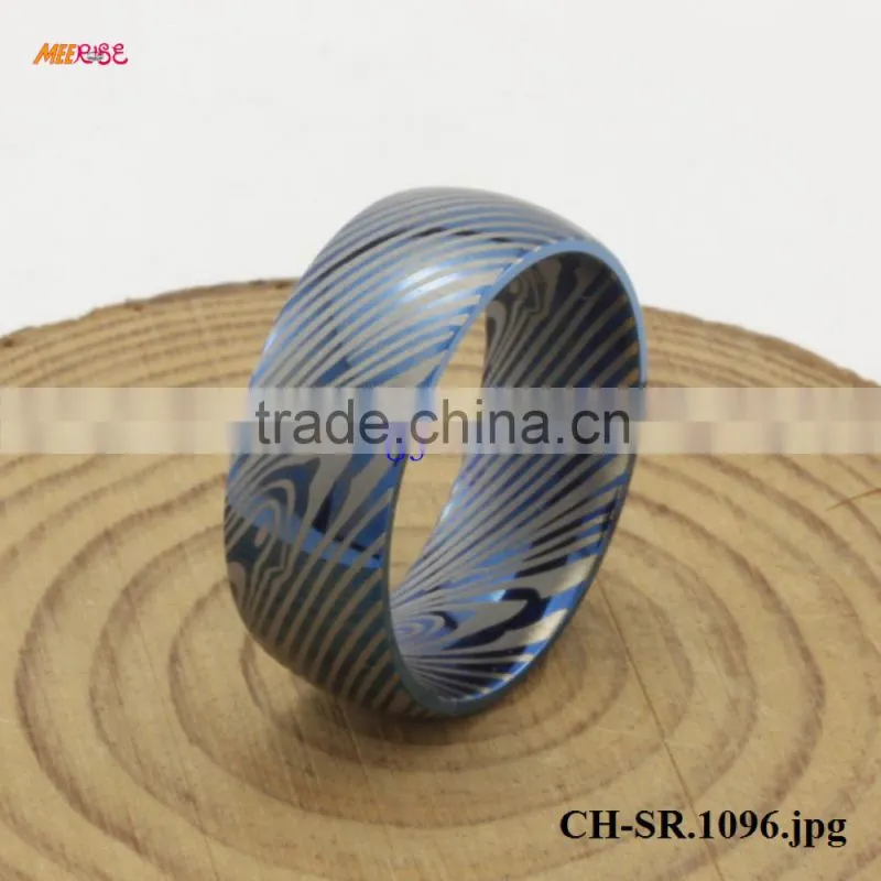 Unique Domed Titanium Ring Pink Masonic High Tech Wedding Rings On sales