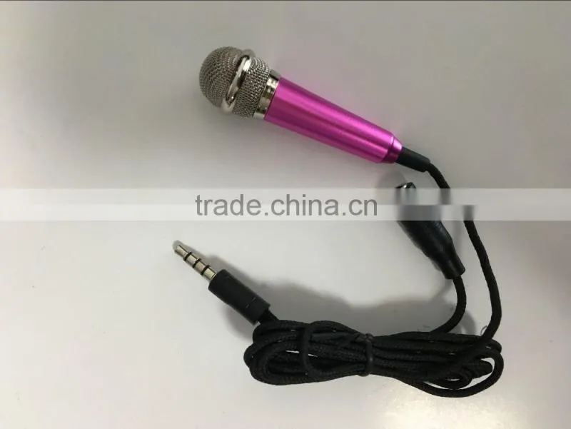 Mini Condenser Microphone Karaoke Voice Recording Mobile Phone Computer Sing Miniature Mic Microphone wholesale
