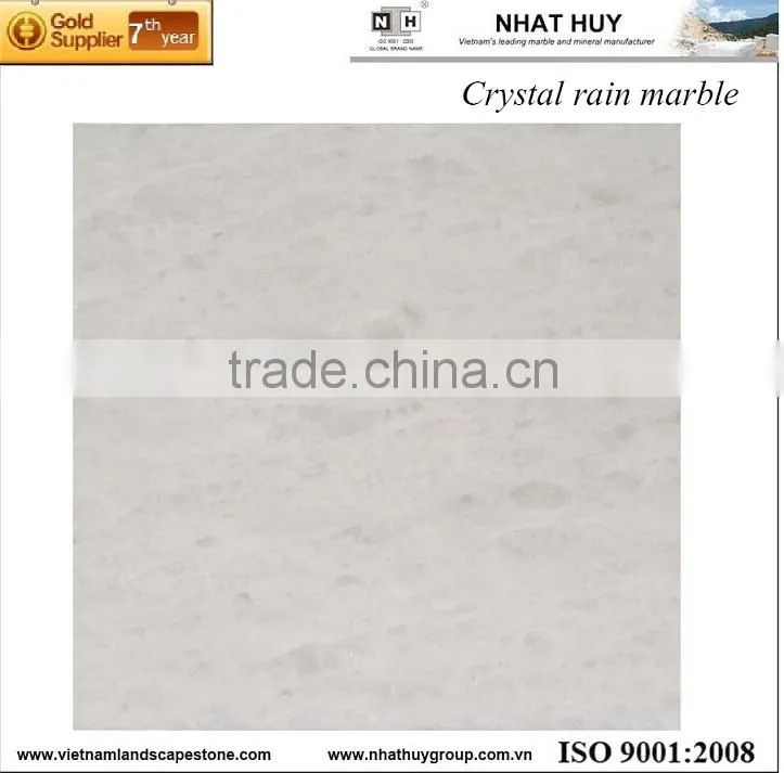 Crystal rain white marble