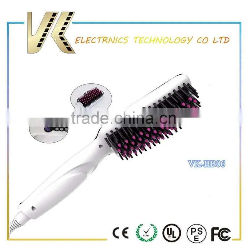 Salon Use Electric Flat Irons Wholesale Iron Hair Brush Straightener With LCD Display