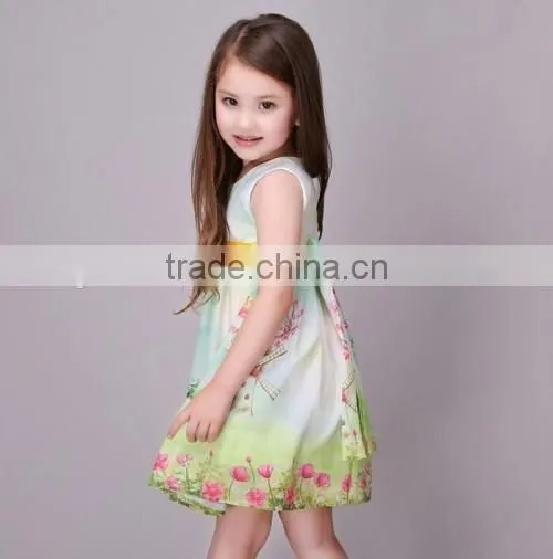 2016 new arrived flower girl kids fashion dresses sweet cute baby kids clothes girls dresses