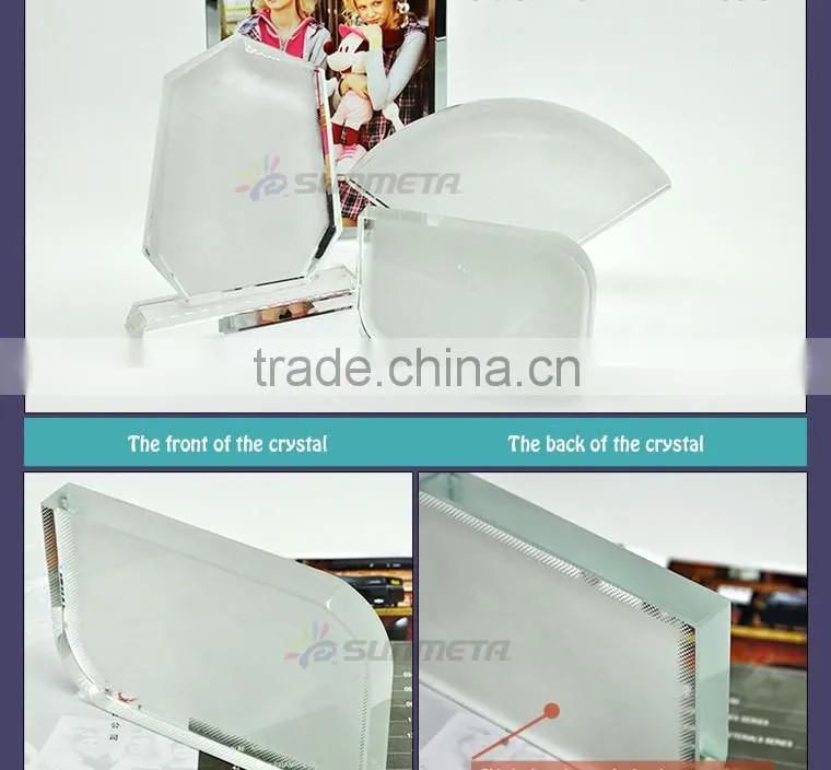 L120*H190*W40mm triange screen blank 3d sublimation crystal photo gifts