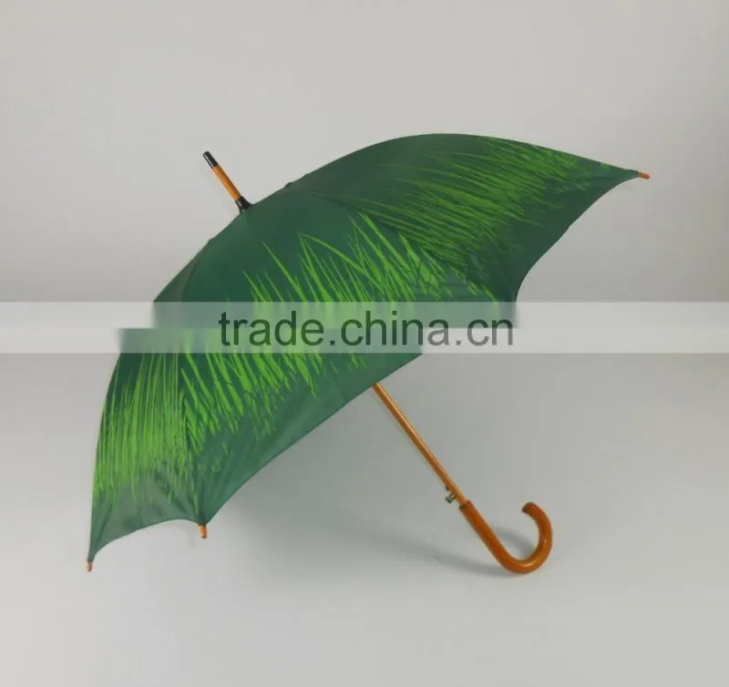 deluxe wood umbrella pole wooden straight shaft umbrella