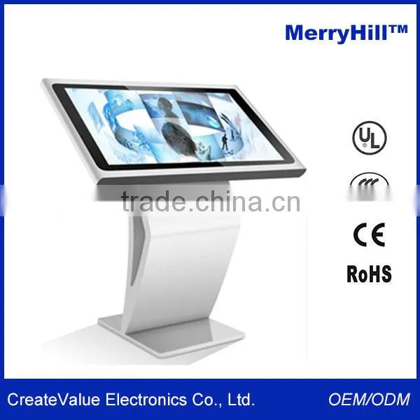 Floor Stand Interactive Kiosk PC 84 inch LCD Touchscreen 4K Monitor With Built In Computer