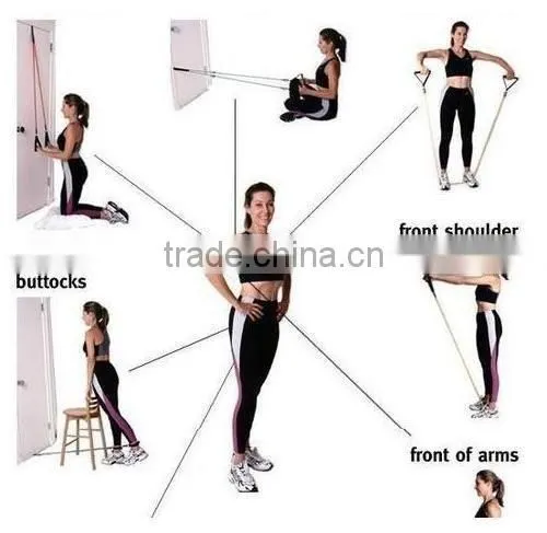 Fitness Resistance Bands Resistance Rope Exerciese Tubes Elastic Exercise Bands for Yoga Pilates Workout
