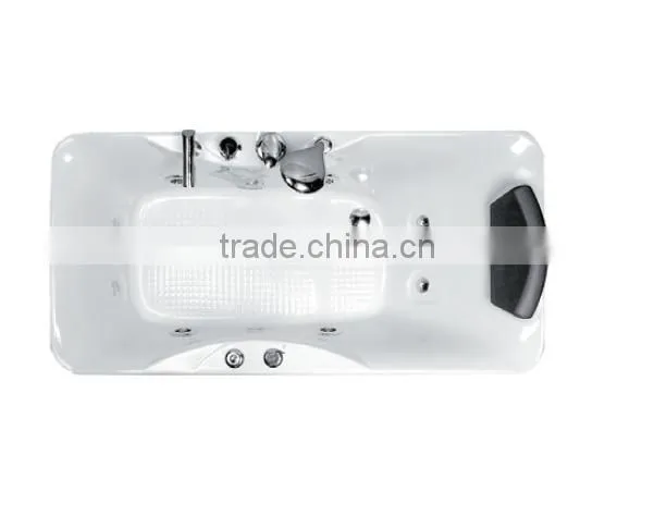 freestanding cheap Acrylic rectangle whirlpool massage bathtub