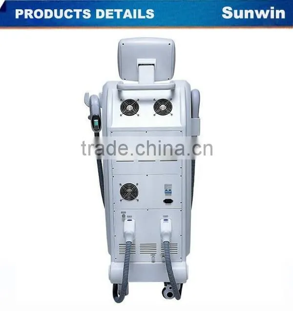 3 year warranty CE approved professional shr hair remove with double handle OPT