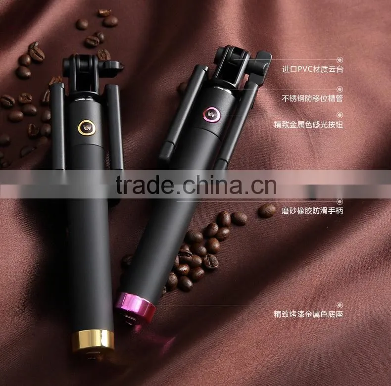 2015 NewExtendable Bluetooth Selfie Stick Handheld Selfie Monopod Stick with Built-in Bluetooth Remote Shutter for iPhone