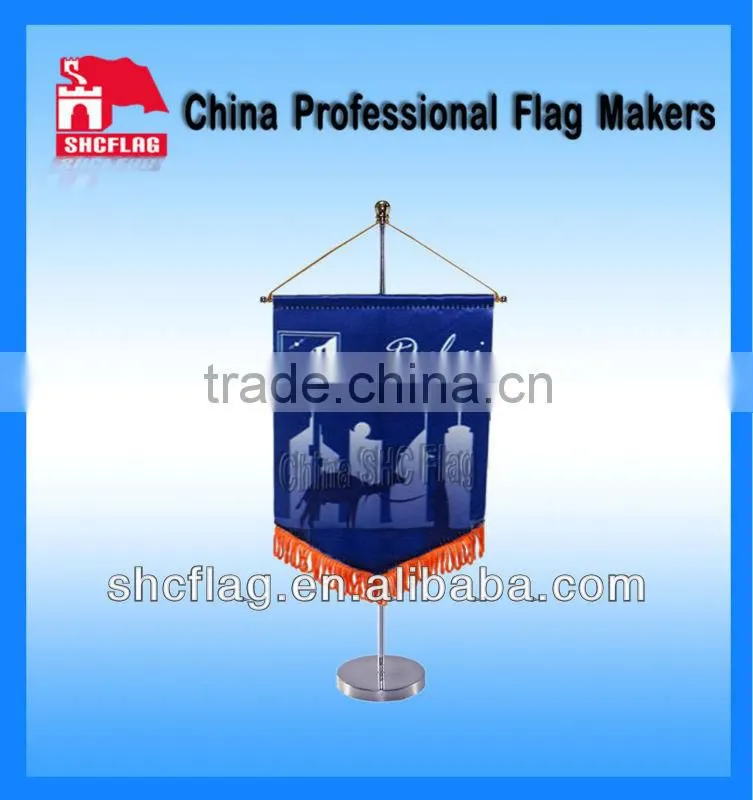 custom national table top flag with metal base and stick