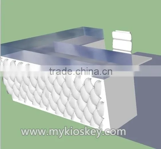 Beauty salon reception desk with lexury sofa