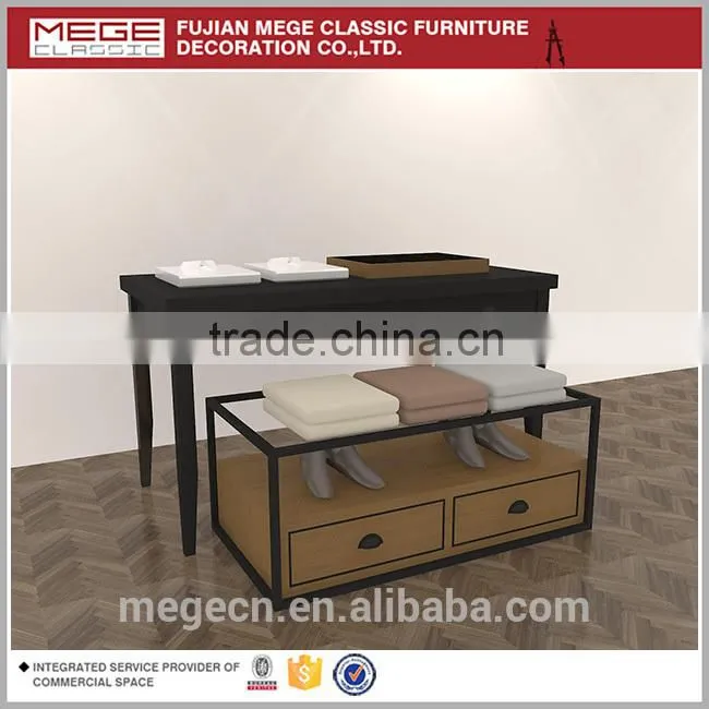Custom Made Wooden Tiered Display Stand For Clothes