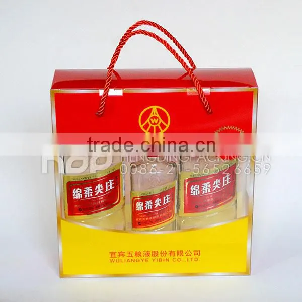 custom clear wine glass box with printing,blister