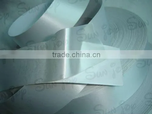 White slit edge self adhesive label