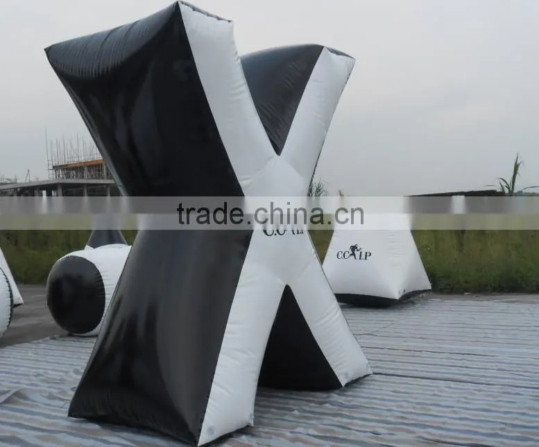 Inflatable dorito bunkers with silk printing LOGO for paintball sports