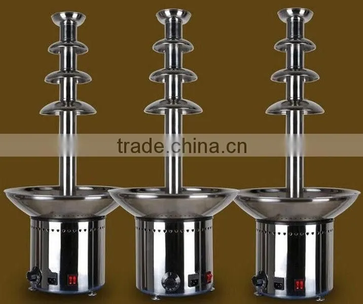 High quality luxury Stainless steel Commercial 27" 5-tier large industrial chocolate fountain for party, hotel, catering