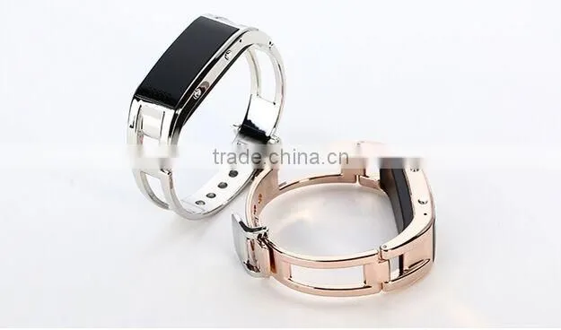2016 New Fashion Metal Alloy Bluetooth D8 Smart Bracelet With Pedometer D8 Smart Bracelet Watch