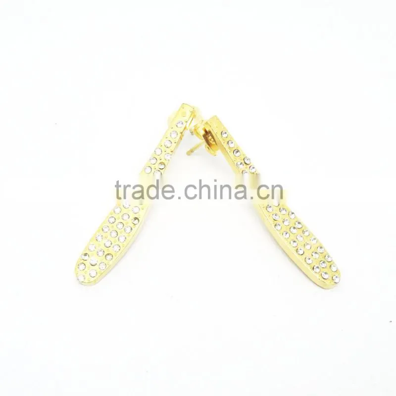 Wholesale 304 stainless steel crystal jewelry set necklace