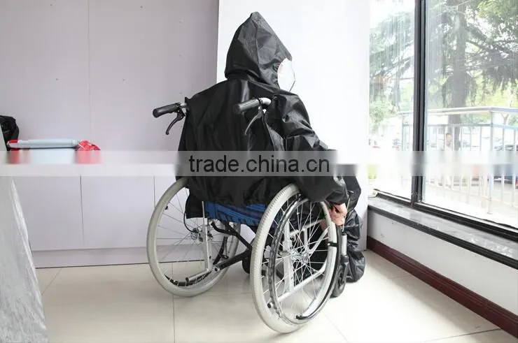 Wheelchair Accessories Mac Cotton Tartan with Llining Scooter Raincoat for Elder People