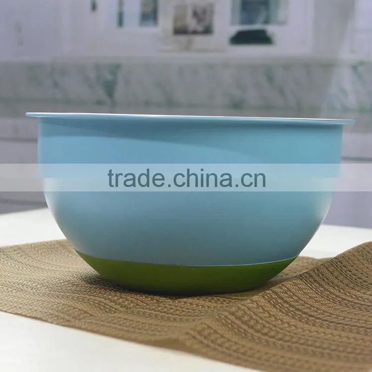 salad bowl with silicone bottom stainless steel mixing bow set