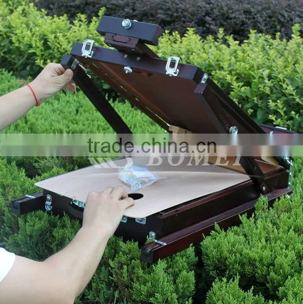 in stock portable three-legged wooden sketch box easel French easel box