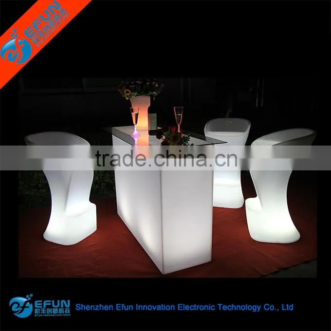 2016 newly design popular sale wavy line portable bar counter display tables